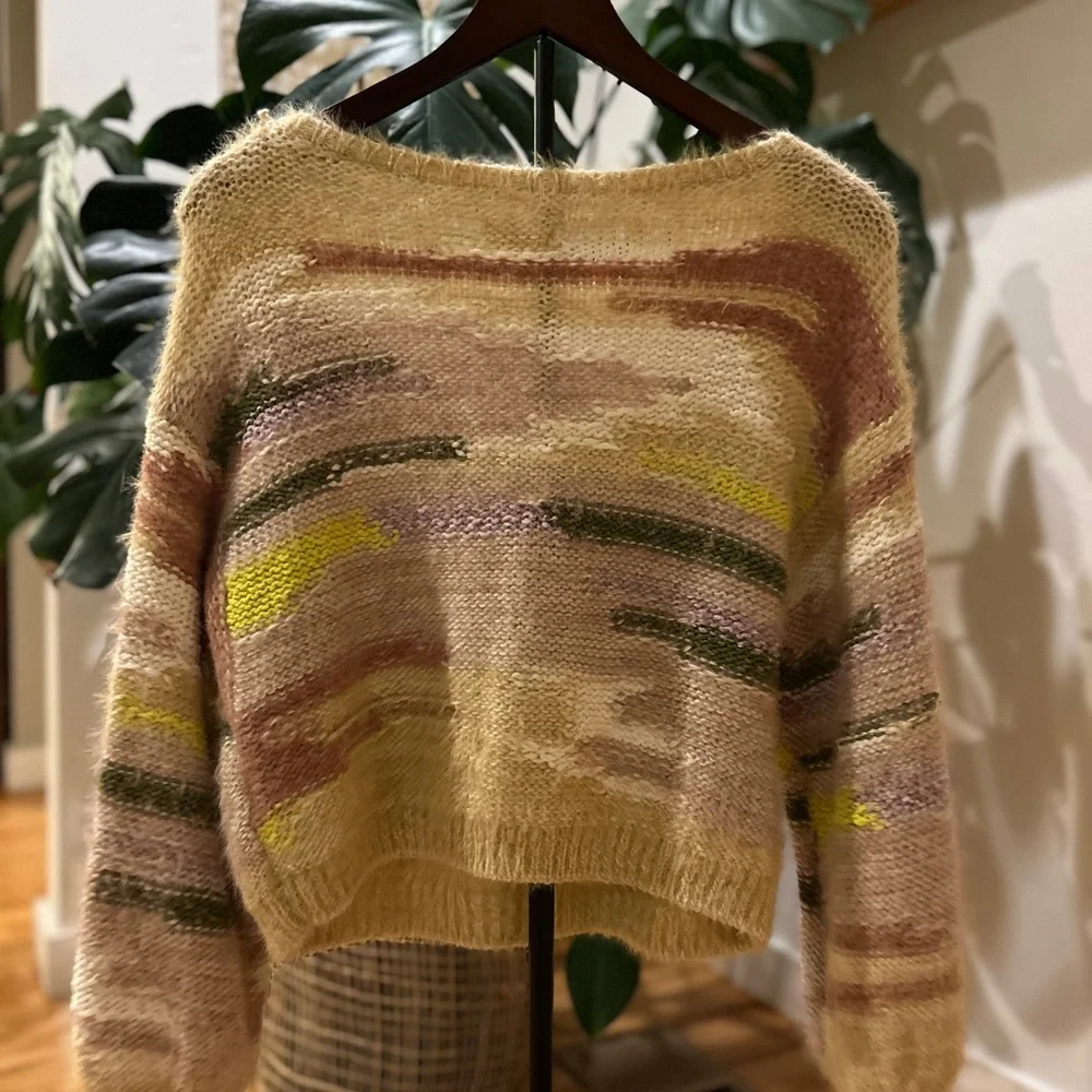 Pilcro Cream and Multicolor Knit Sweater - Picture 2 of 3